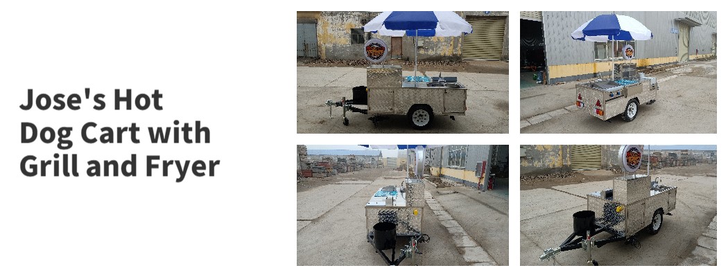 custom small hotdog cart for sale